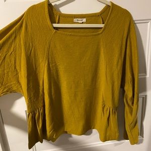 Madewell Yellow Long Sleeve Shirt